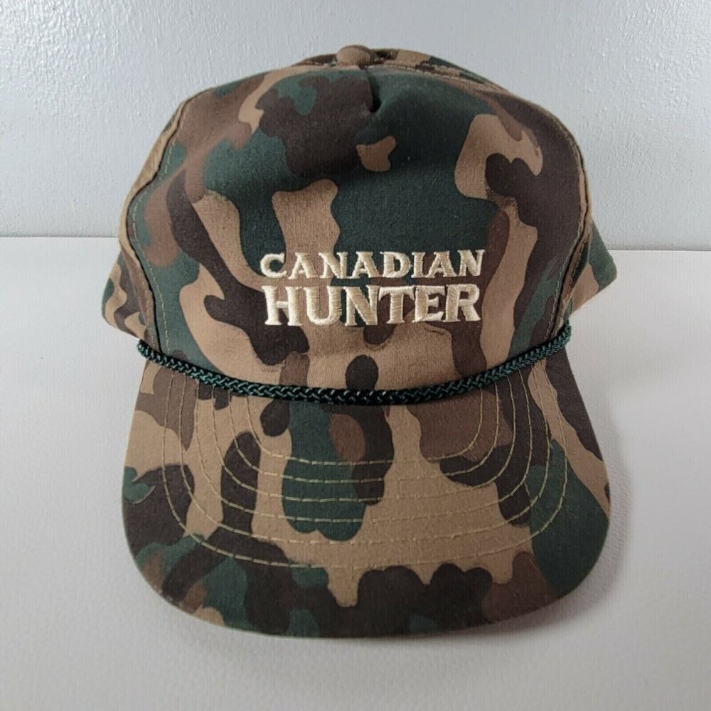 Canadian Hunter Camo Snapback Hat Trucker Hat Vintage Camouflage Camo